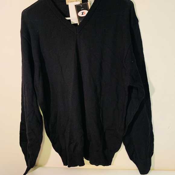 CORTINA ITALIA MERINO WOOL SWEATER SIZE M BLACK - Picture 4 of 15